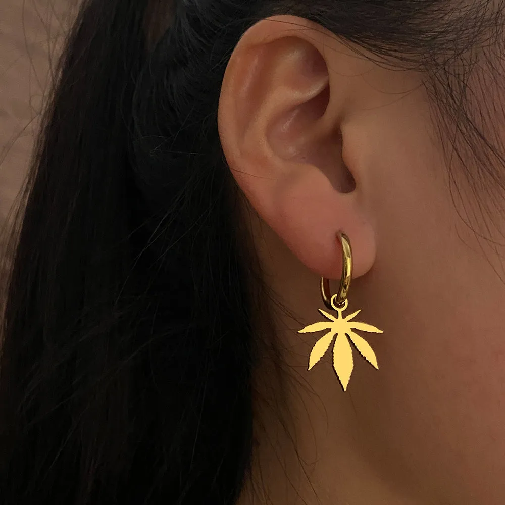 Cannabis Leaf Earrings