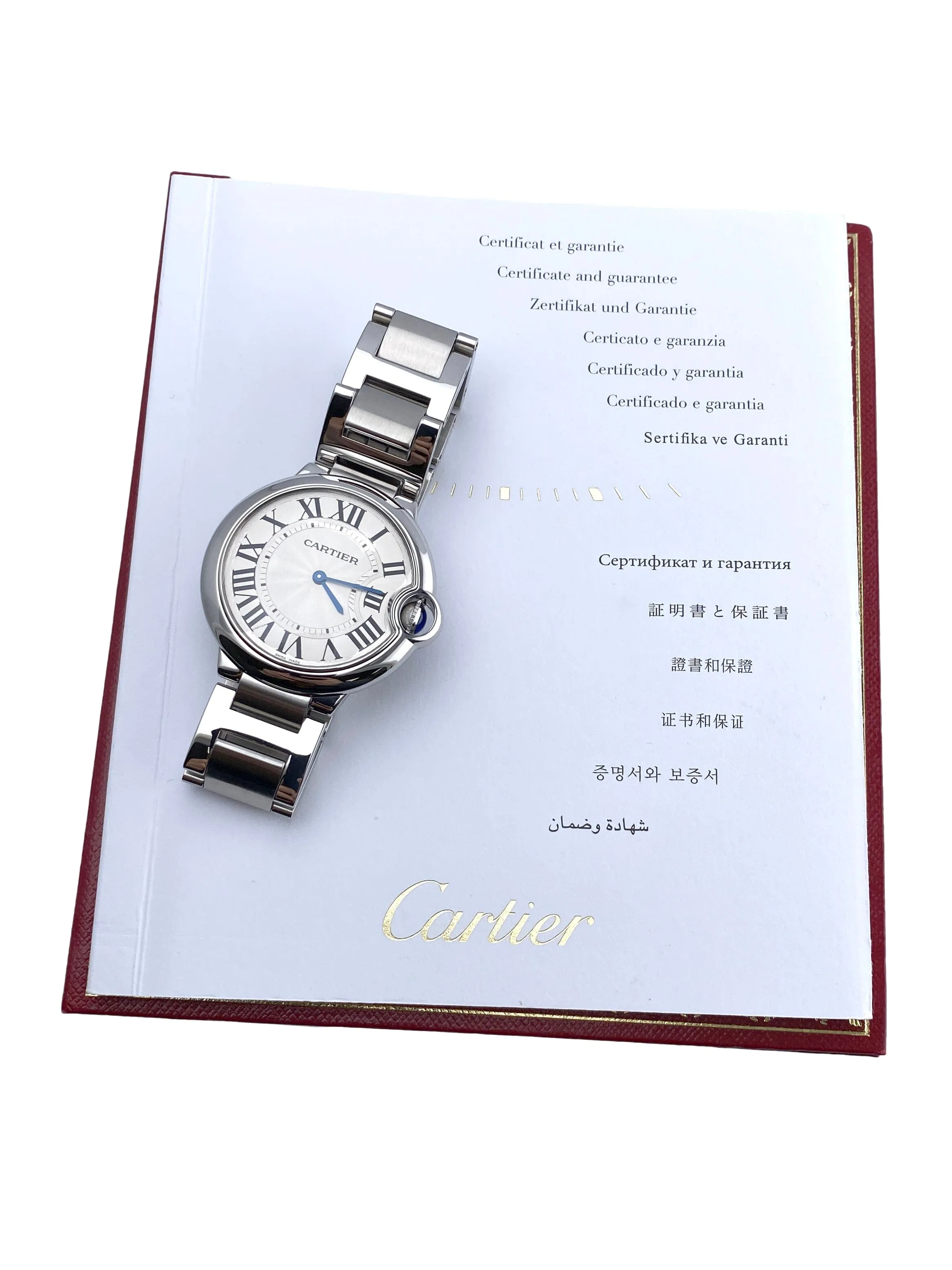 Cartier Ballon Bleu W69011Z4 Stainless Steel Watch Box Papers