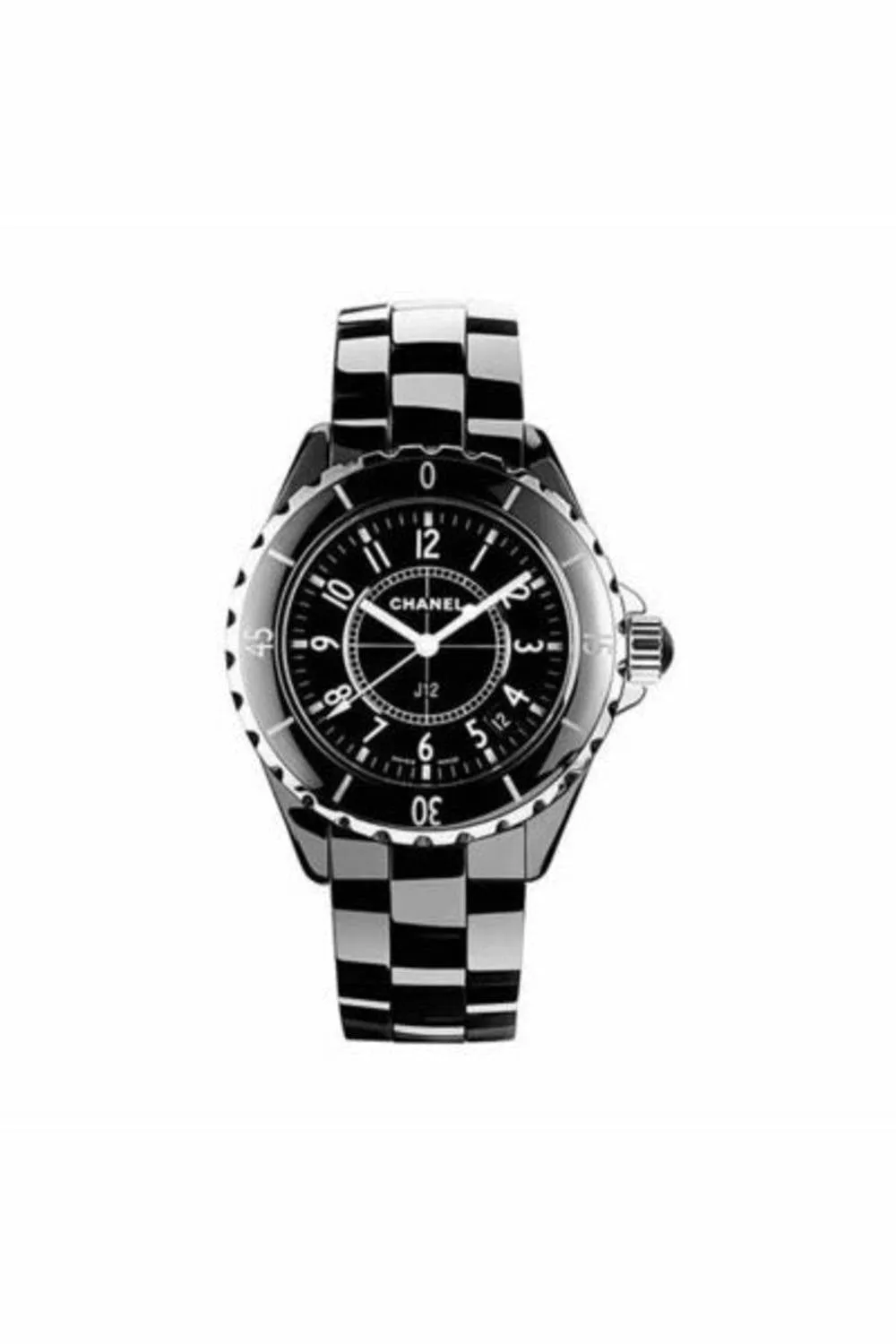 chanel j12 33mm black ceramic ladies watch