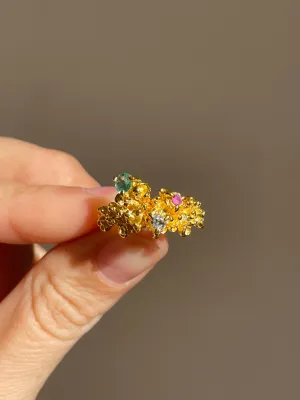 Coral Ring Gold # 3 | Size 7