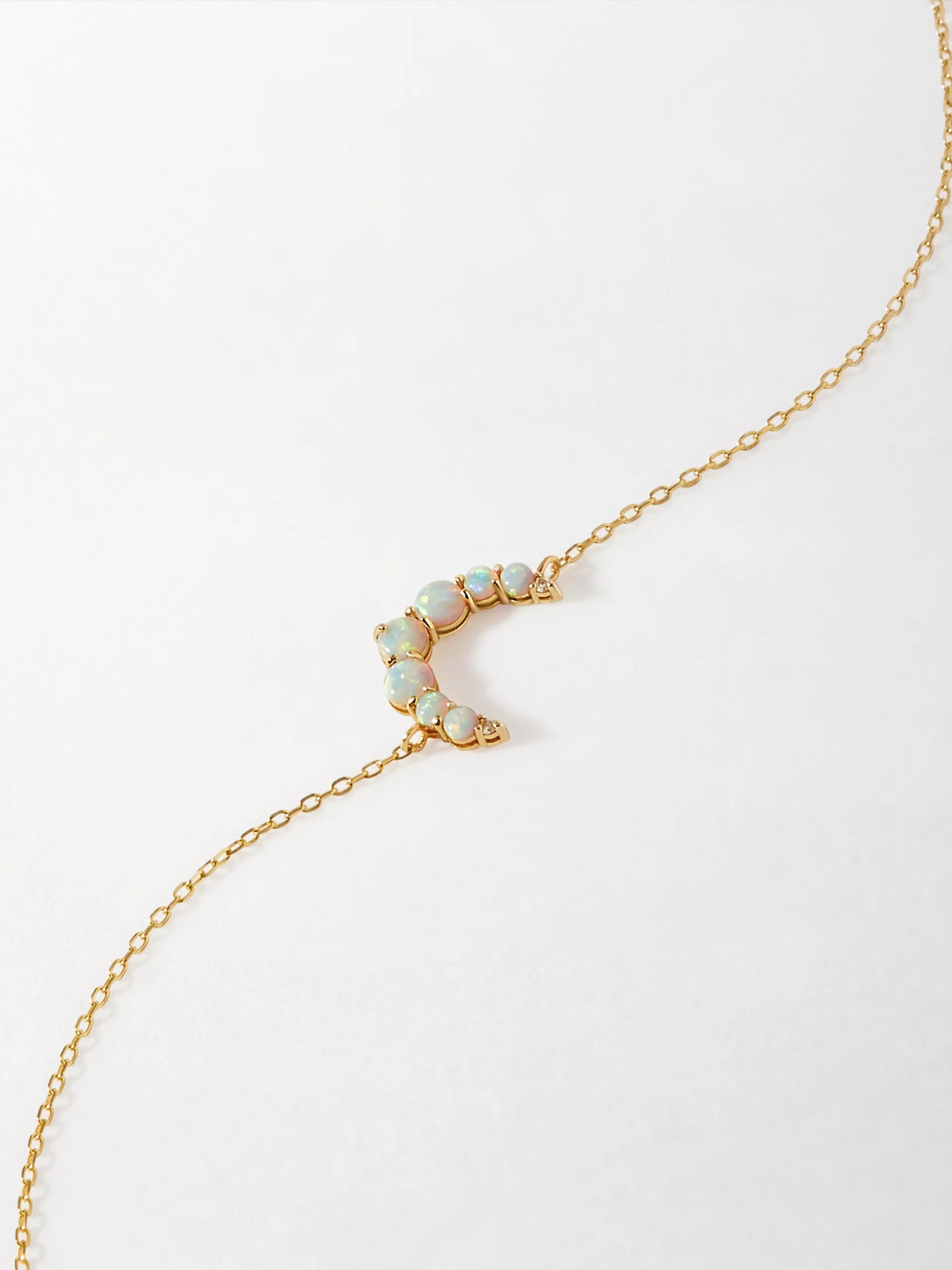 Crescent opal bracelet