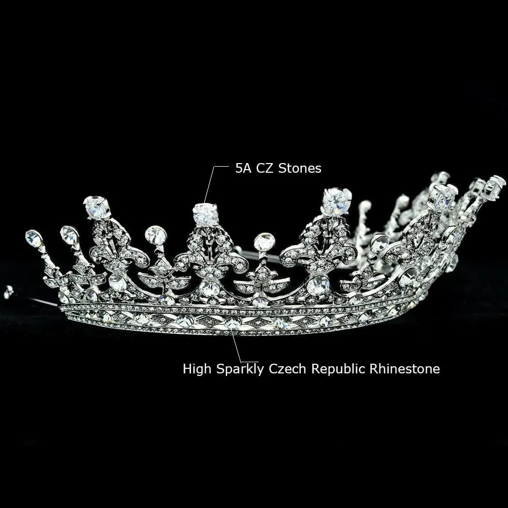 Crystals wedding bridal classic tiara crown diadem  05365R