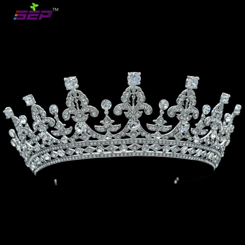 Crystals wedding bridal classic tiara crown diadem  05365R