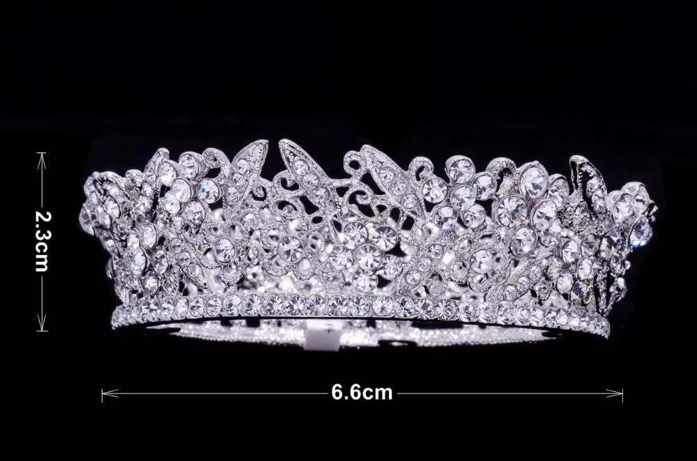 Cubic crystals wedding  bridal royal tiara diadem crown JHA3205B