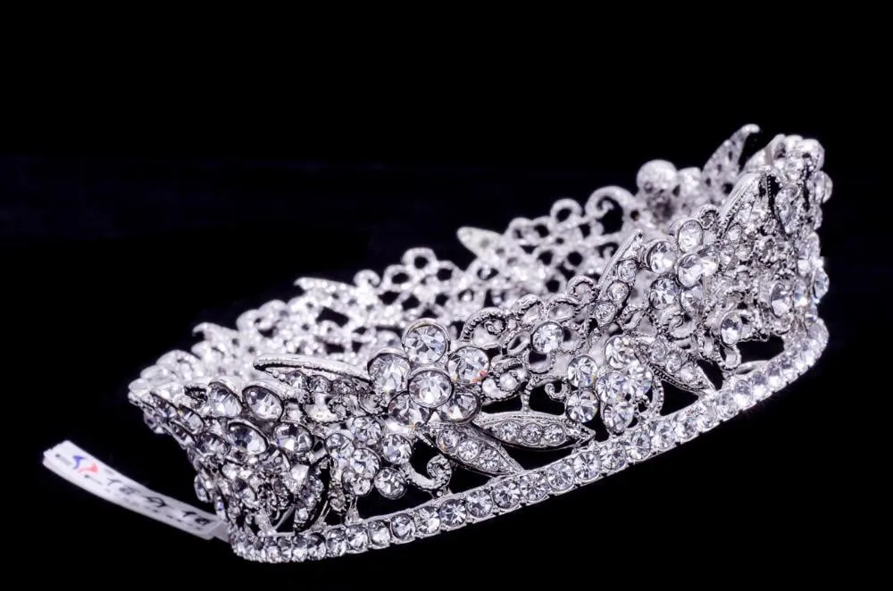 Cubic crystals wedding  bridal royal tiara diadem crown JHA3205B