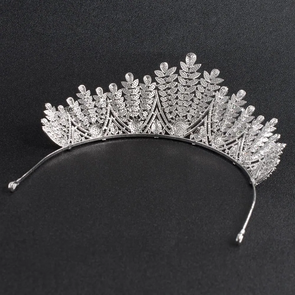 Cubic Zirconia Wedding Bridal Tiara Diadem Hair Jewelry CH10128