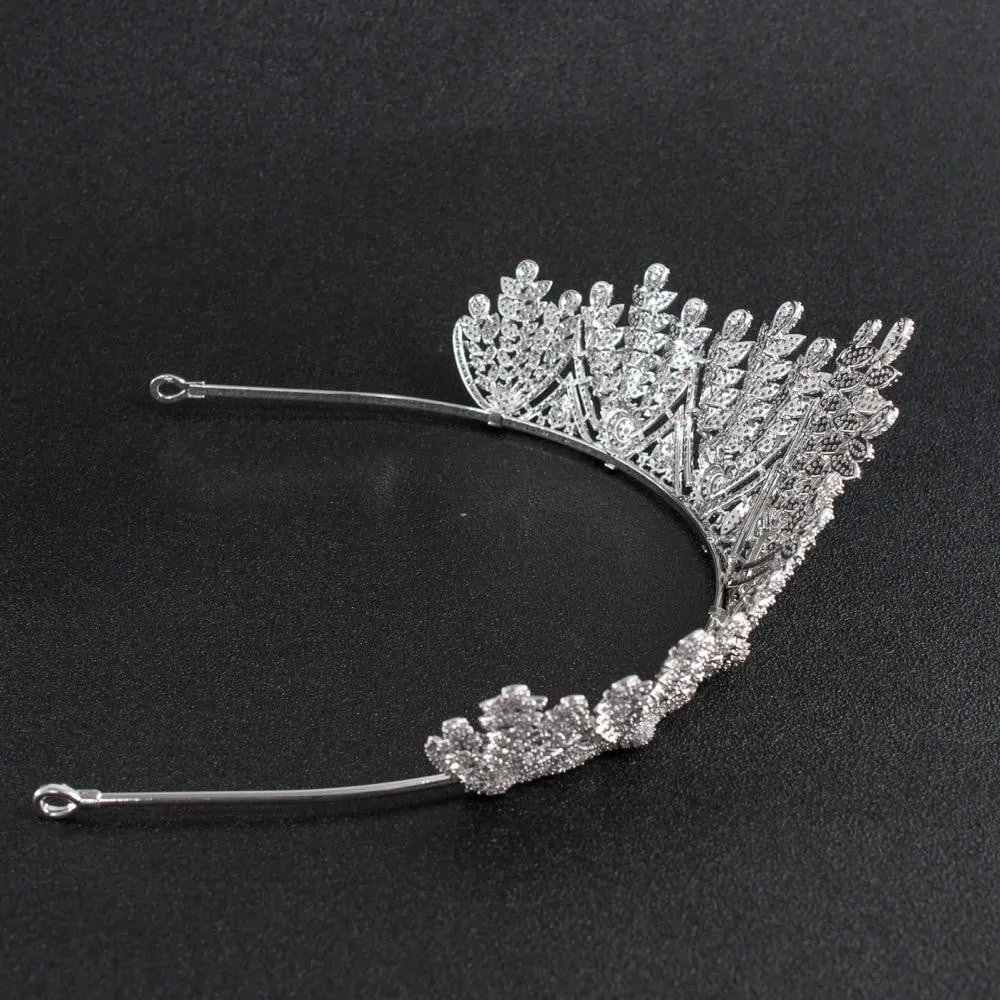 Cubic Zirconia Wedding Bridal Tiara Diadem Hair Jewelry CH10128