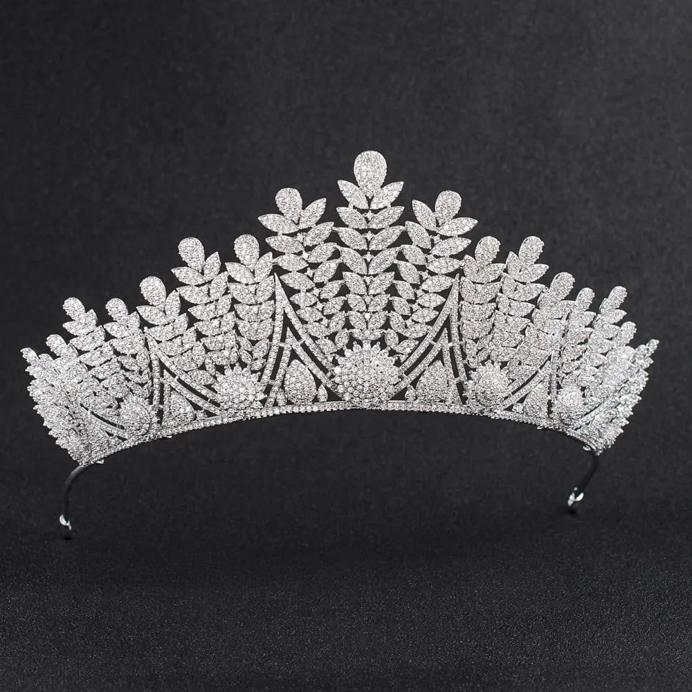 Cubic Zirconia Wedding Bridal Tiara Diadem Hair Jewelry CH10128