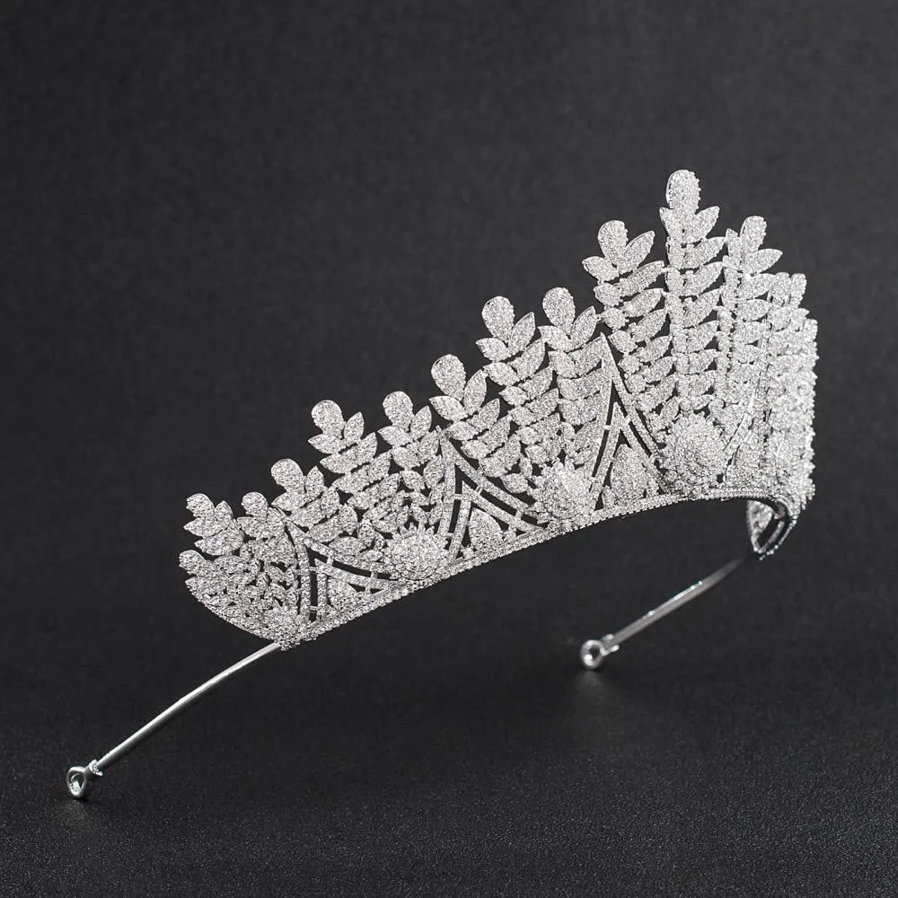 Cubic Zirconia Wedding Bridal Tiara Diadem Hair Jewelry CH10128