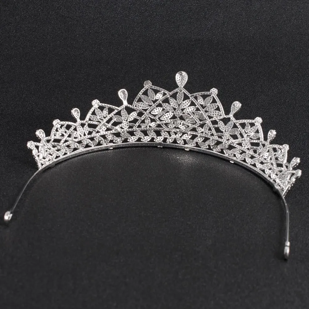 Cubic zirconia wedding bridal tiara diadem hair jewelry CH10129