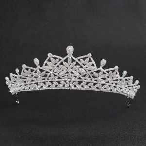 Cubic zirconia wedding bridal tiara diadem hair jewelry CH10129