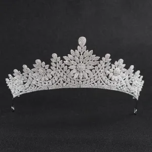 Cubic zirconia wedding bridal tiara diadem hair jewelry CH10131