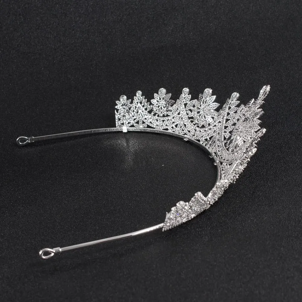 Cubic zirconia wedding bridal tiara diadem hair jewelry CH10131