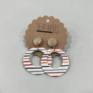 Dear Mabel Handmade - Rainbow Stripe Earrings*