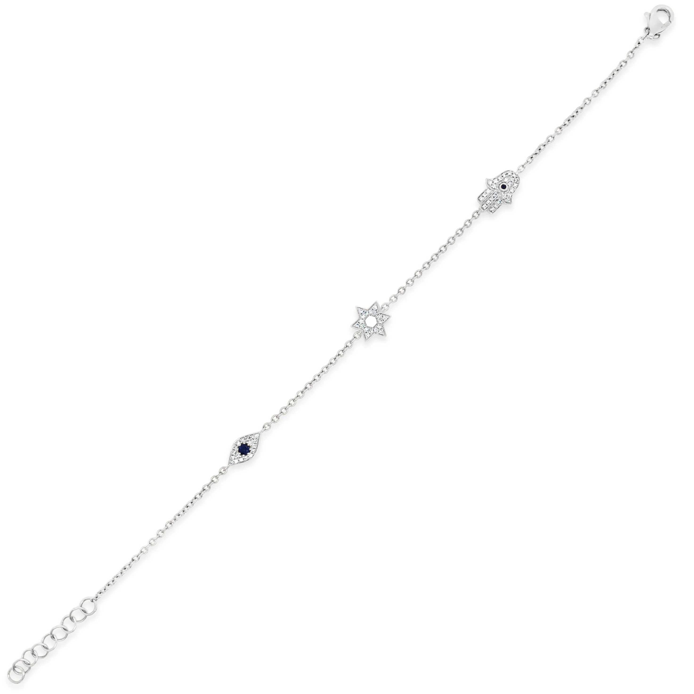 Diamond Jewish Star Fashion Bracelet