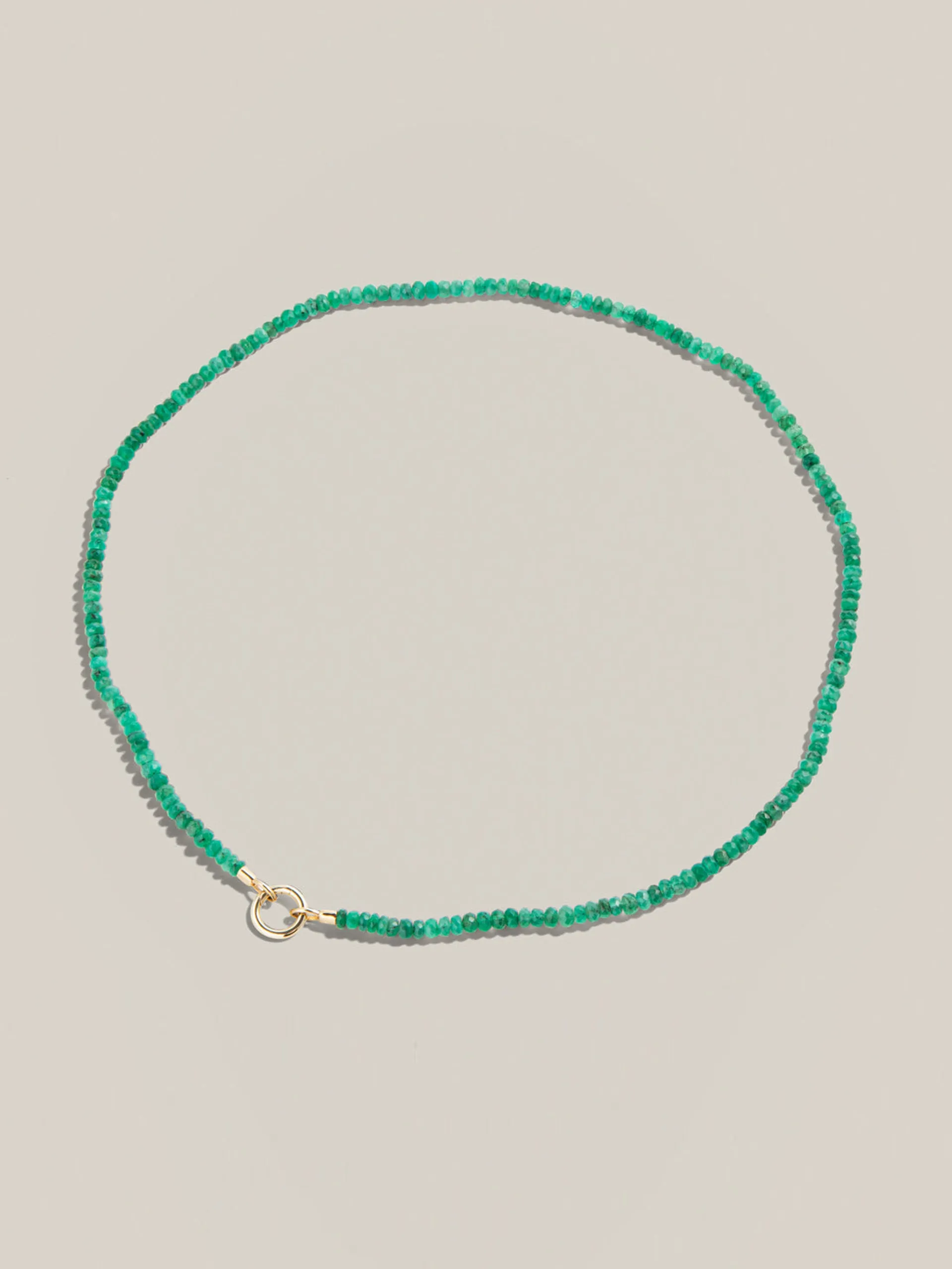 Emerald beaded necklace