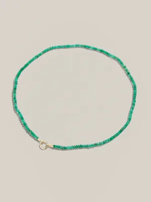 Emerald beaded necklace