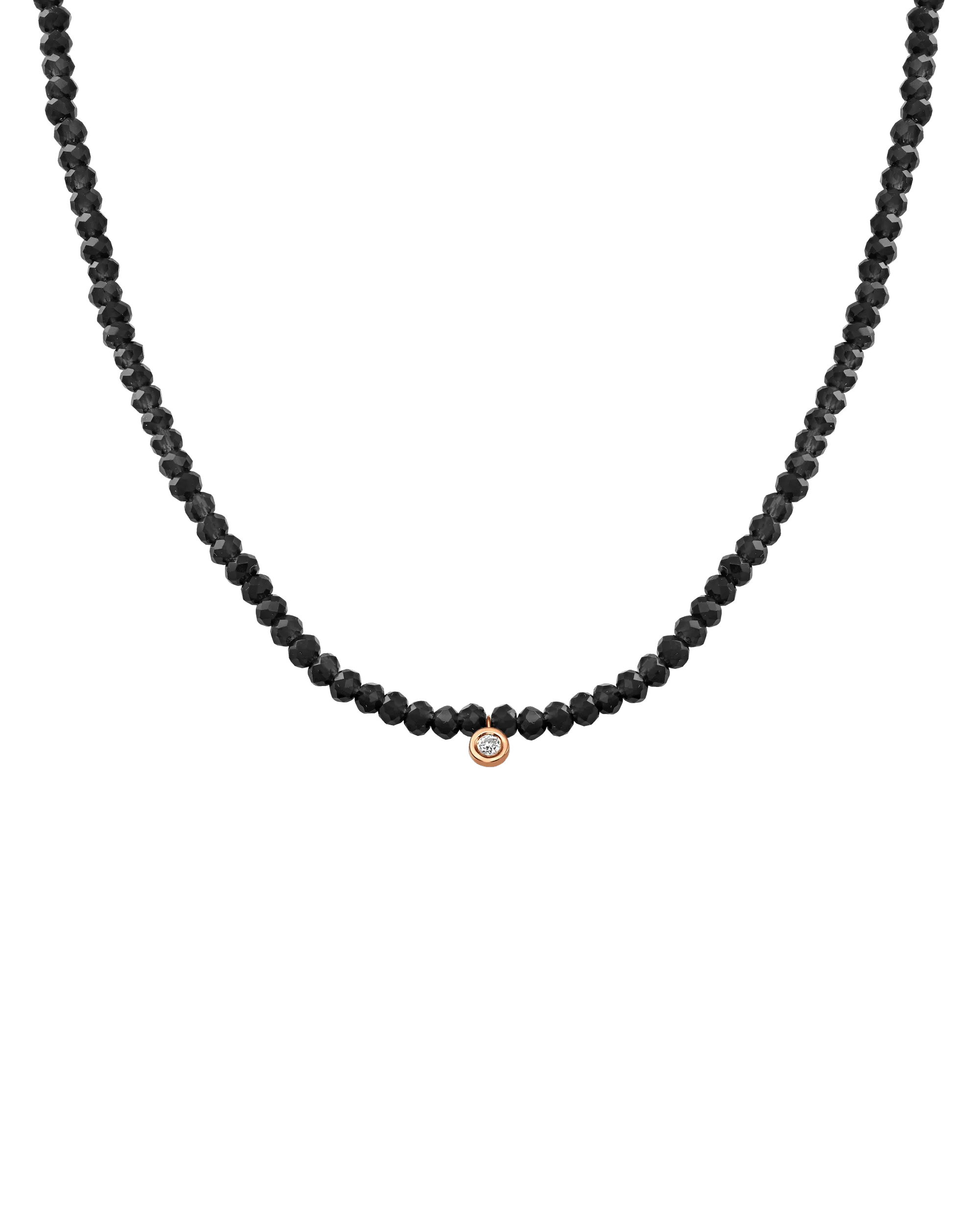 Emerald Gemstone & Diamond Necklace - 14K Rose Gold