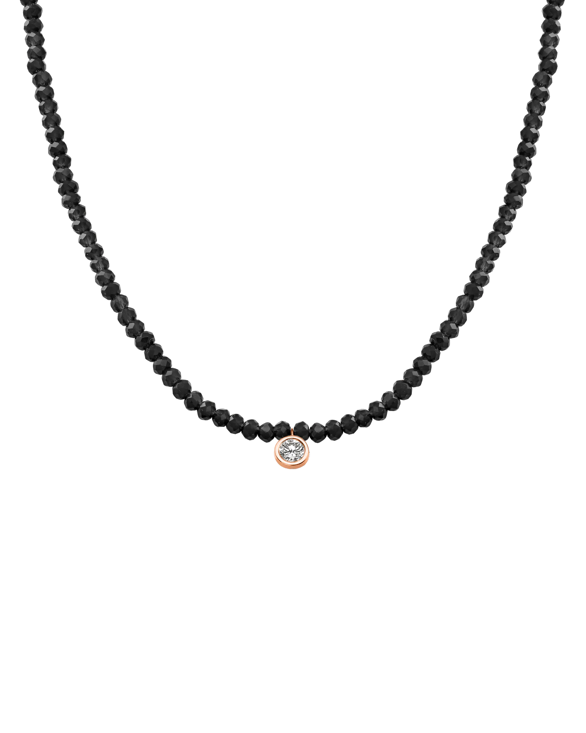 Emerald Gemstone & Diamond Necklace - 14K Rose Gold