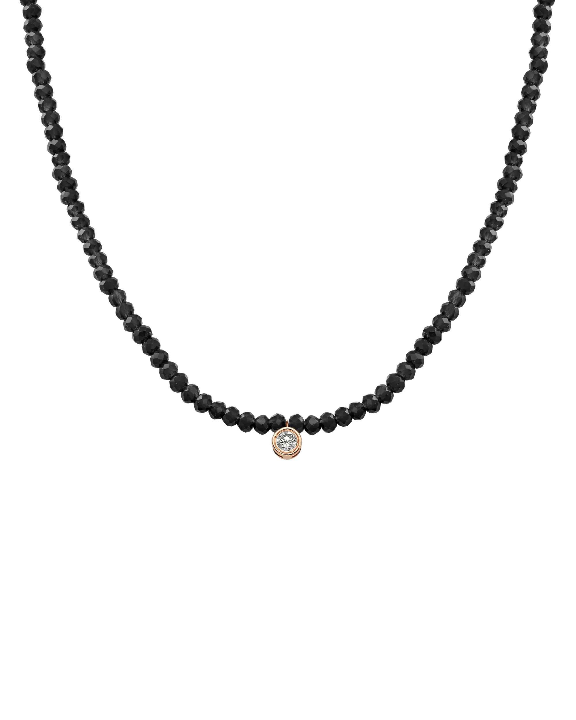 Emerald Gemstone & Diamond Necklace - 14K Rose Gold