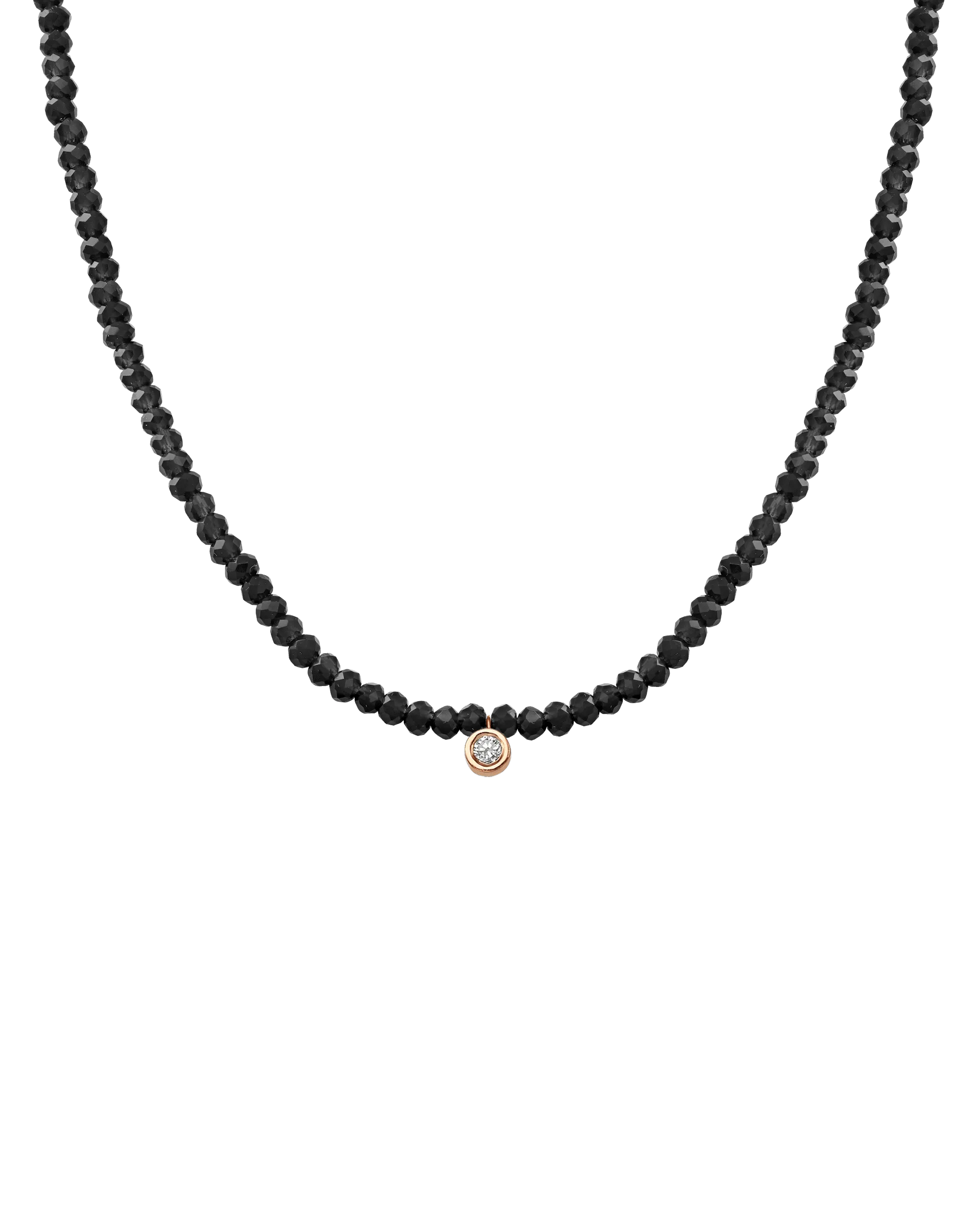 Emerald Gemstone & Diamond Necklace - 14K Rose Gold