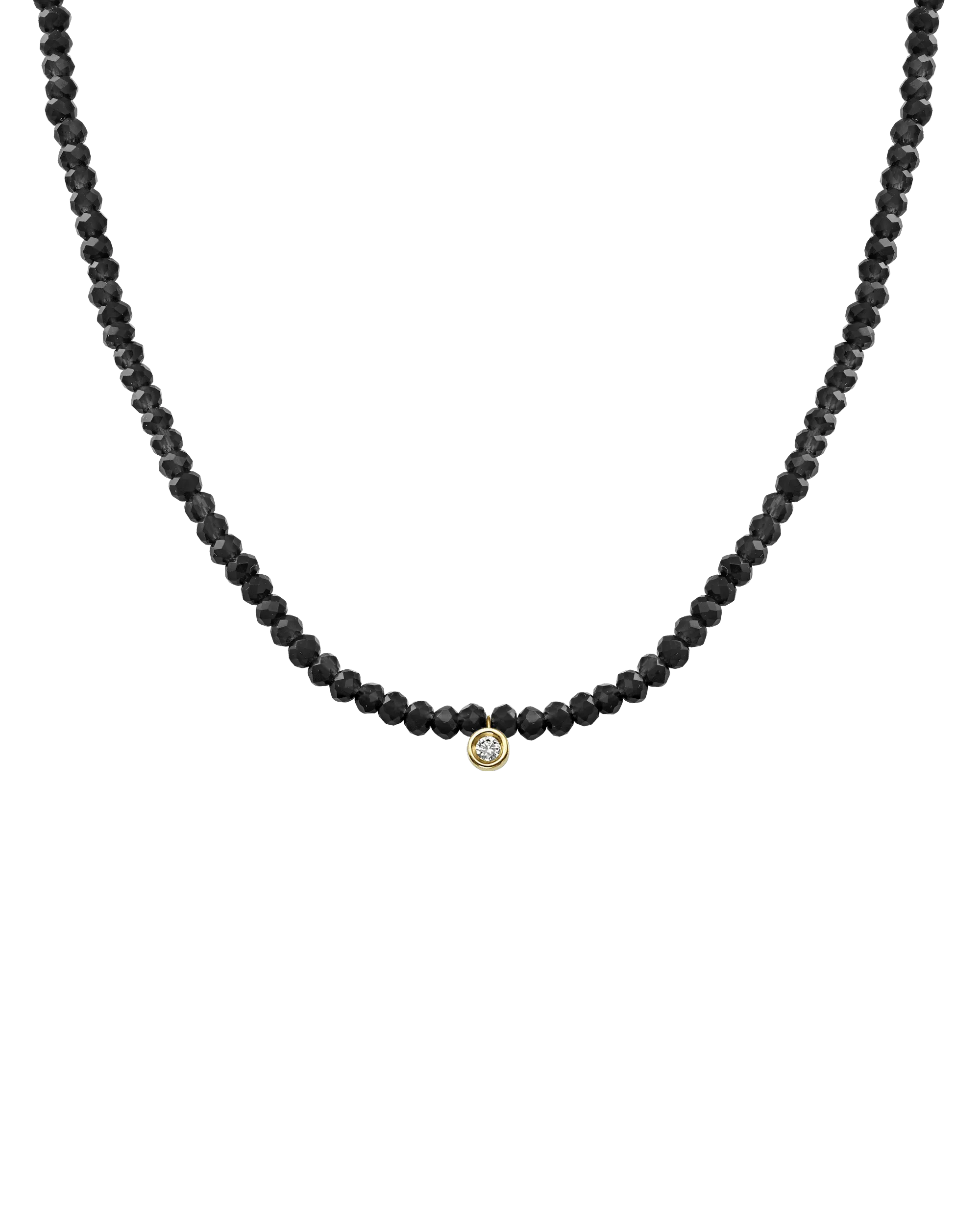 Emerald Gemstone & Diamond Necklace - 14K Yellow Gold