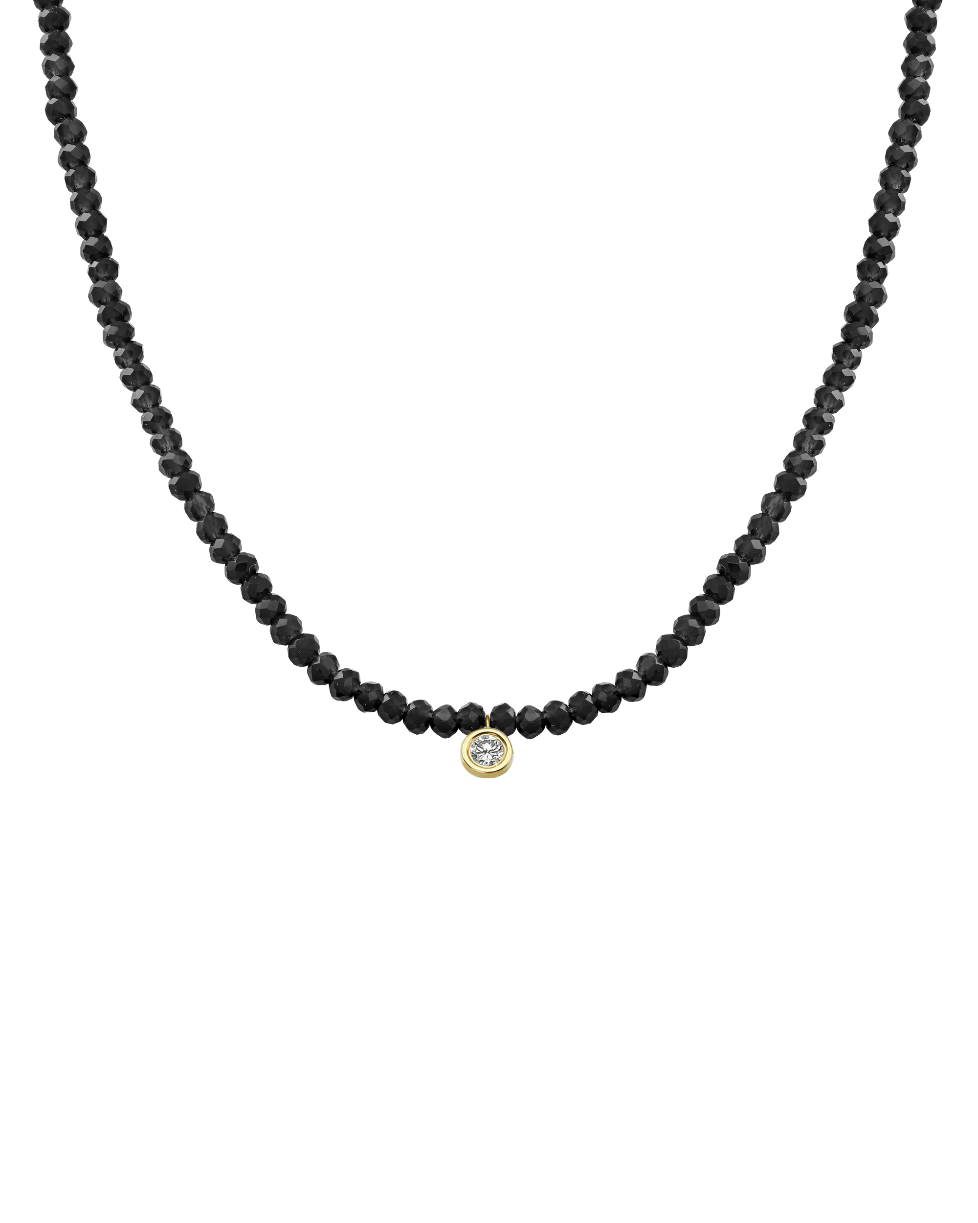 Emerald Gemstone & Diamond Necklace - 14K Yellow Gold