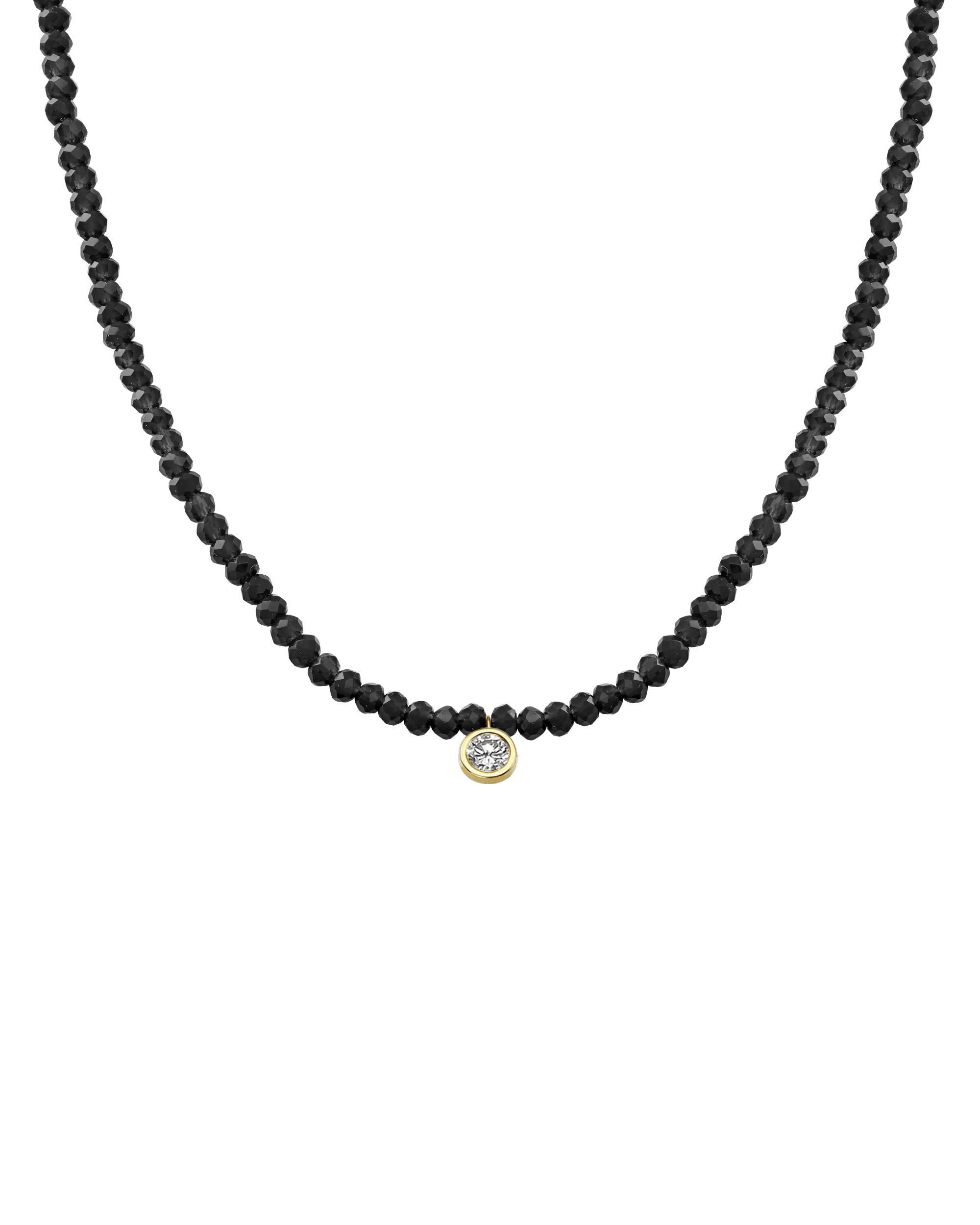 Emerald Gemstone & Diamond Necklace - 14K Yellow Gold