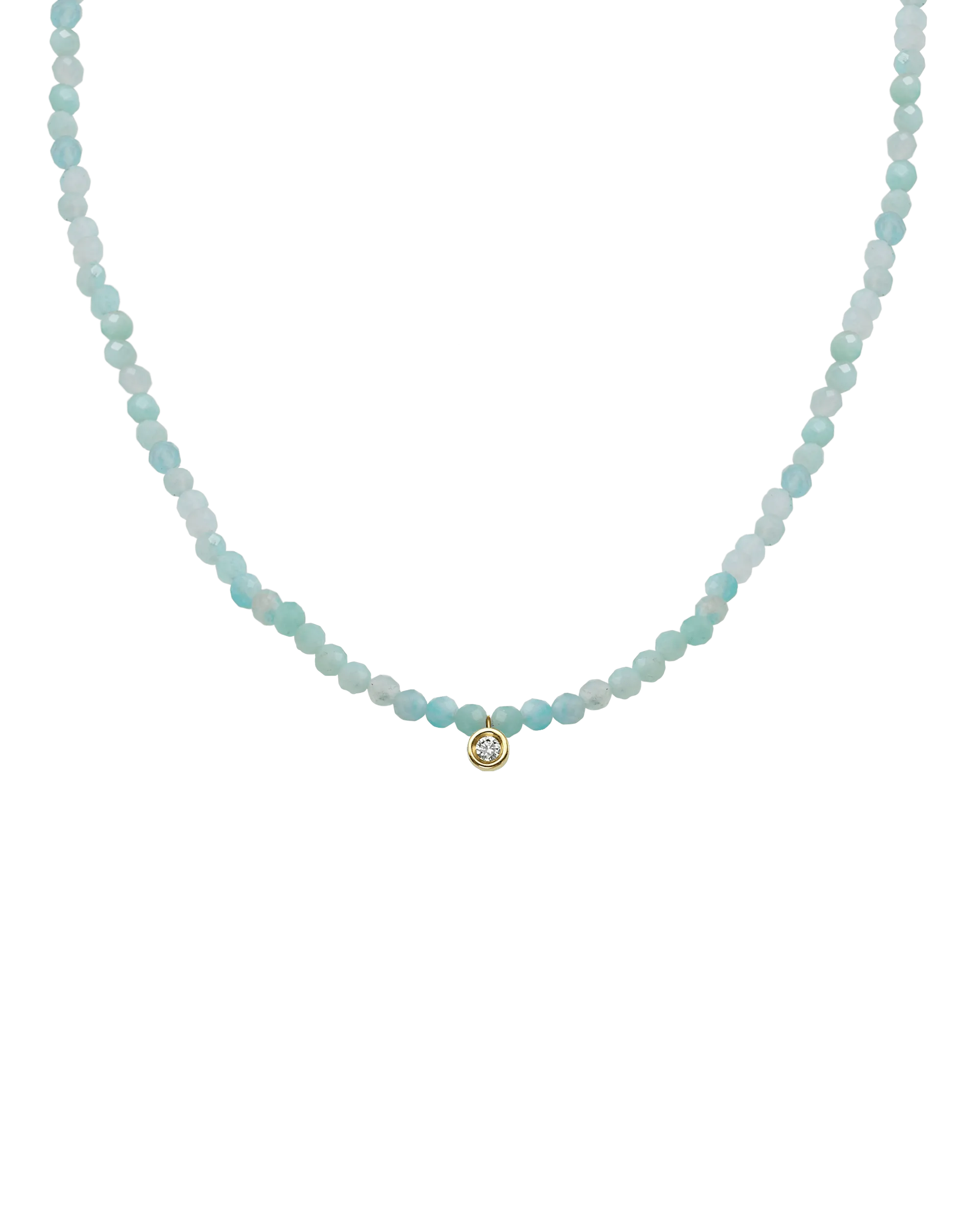 Emerald Gemstone & Diamond Necklace - 14K Yellow Gold