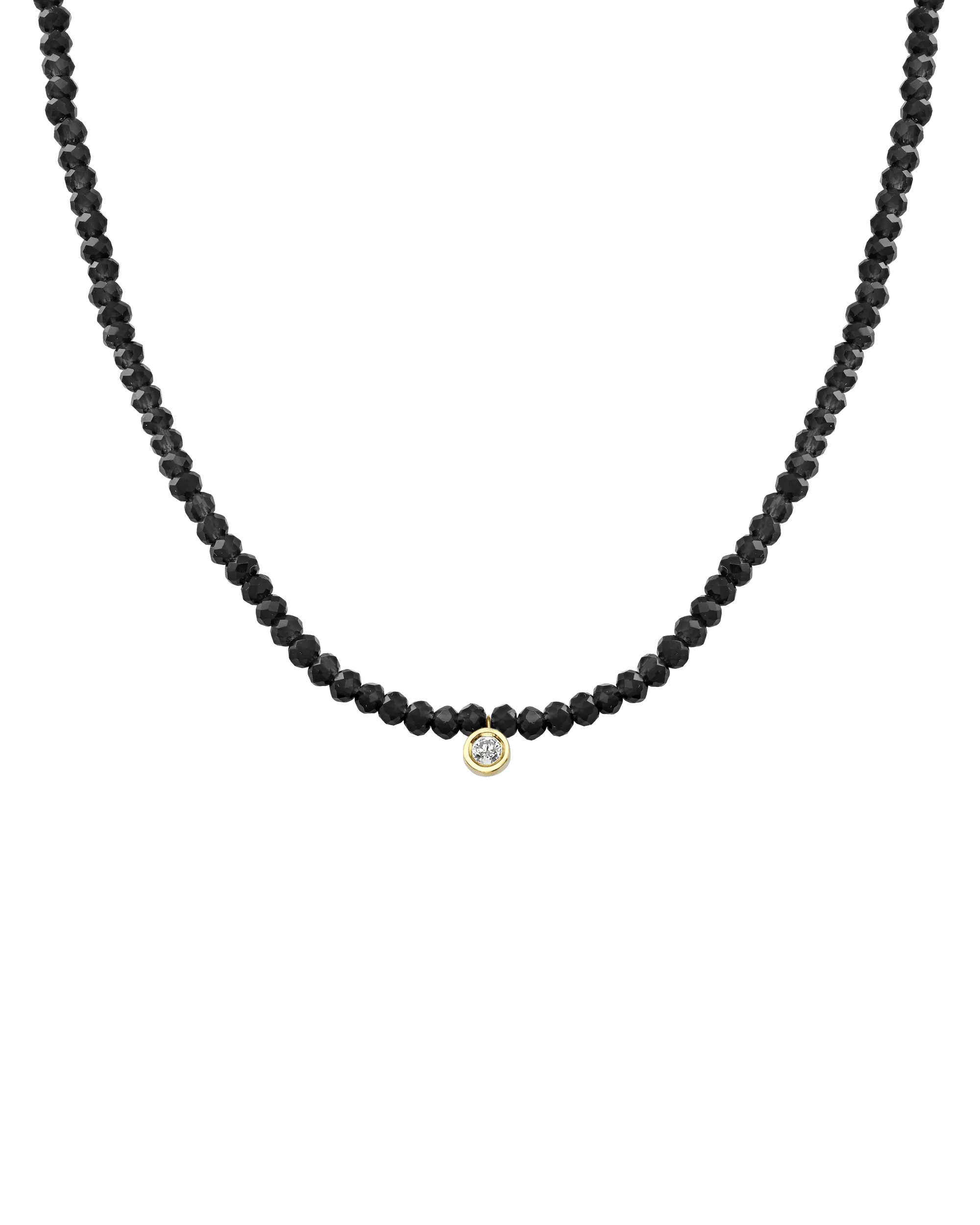 Emerald Gemstone & Diamond Necklace - 14K Yellow Gold