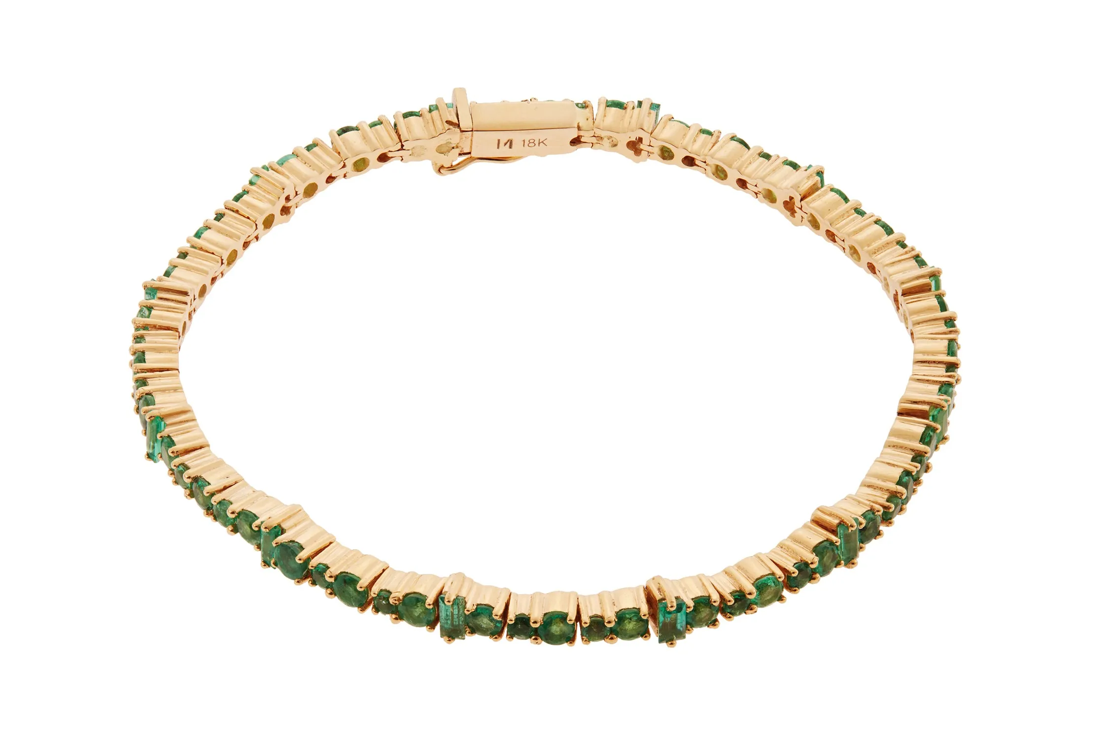 Emerald Rivulet Spread Bracelet