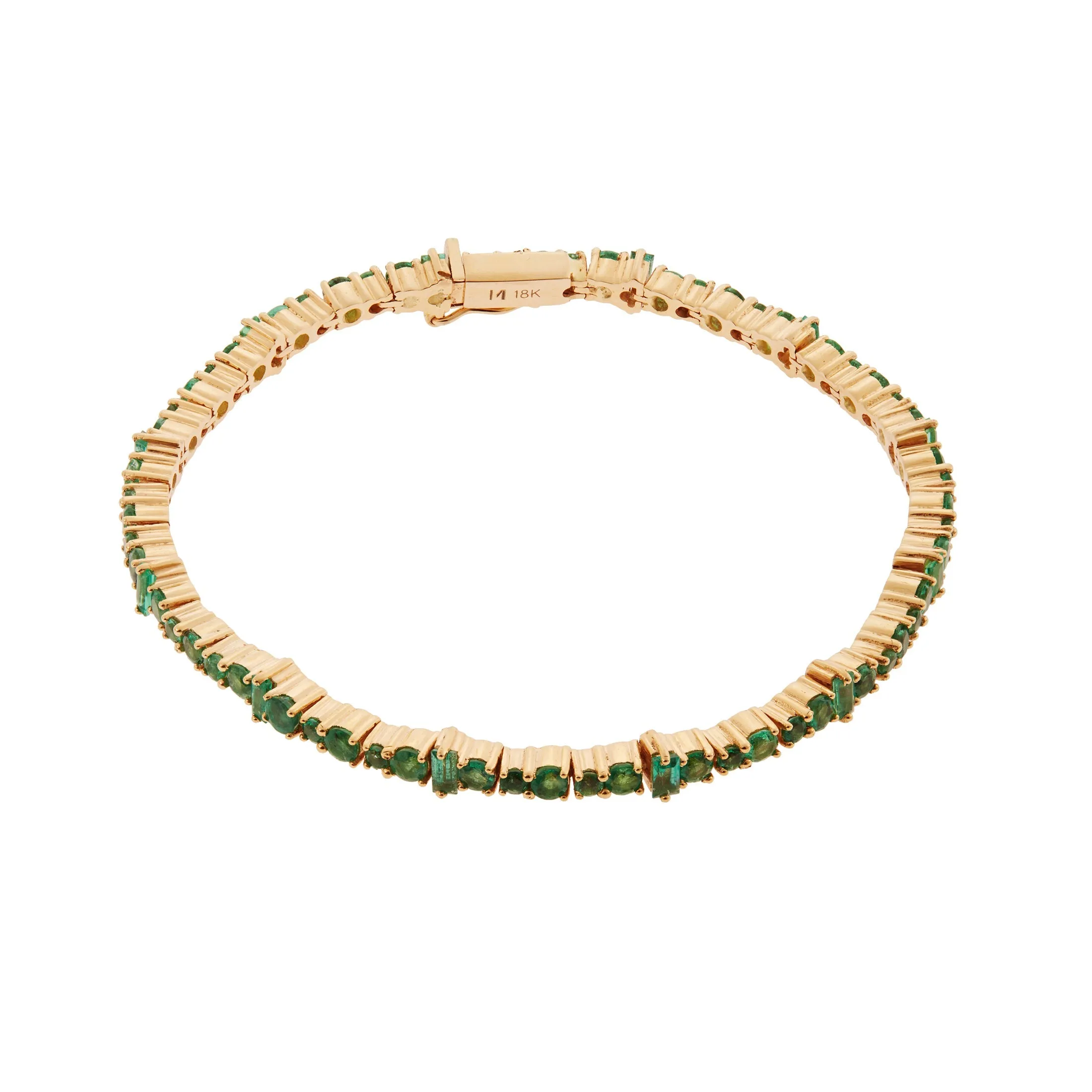 Emerald Rivulet Spread Bracelet