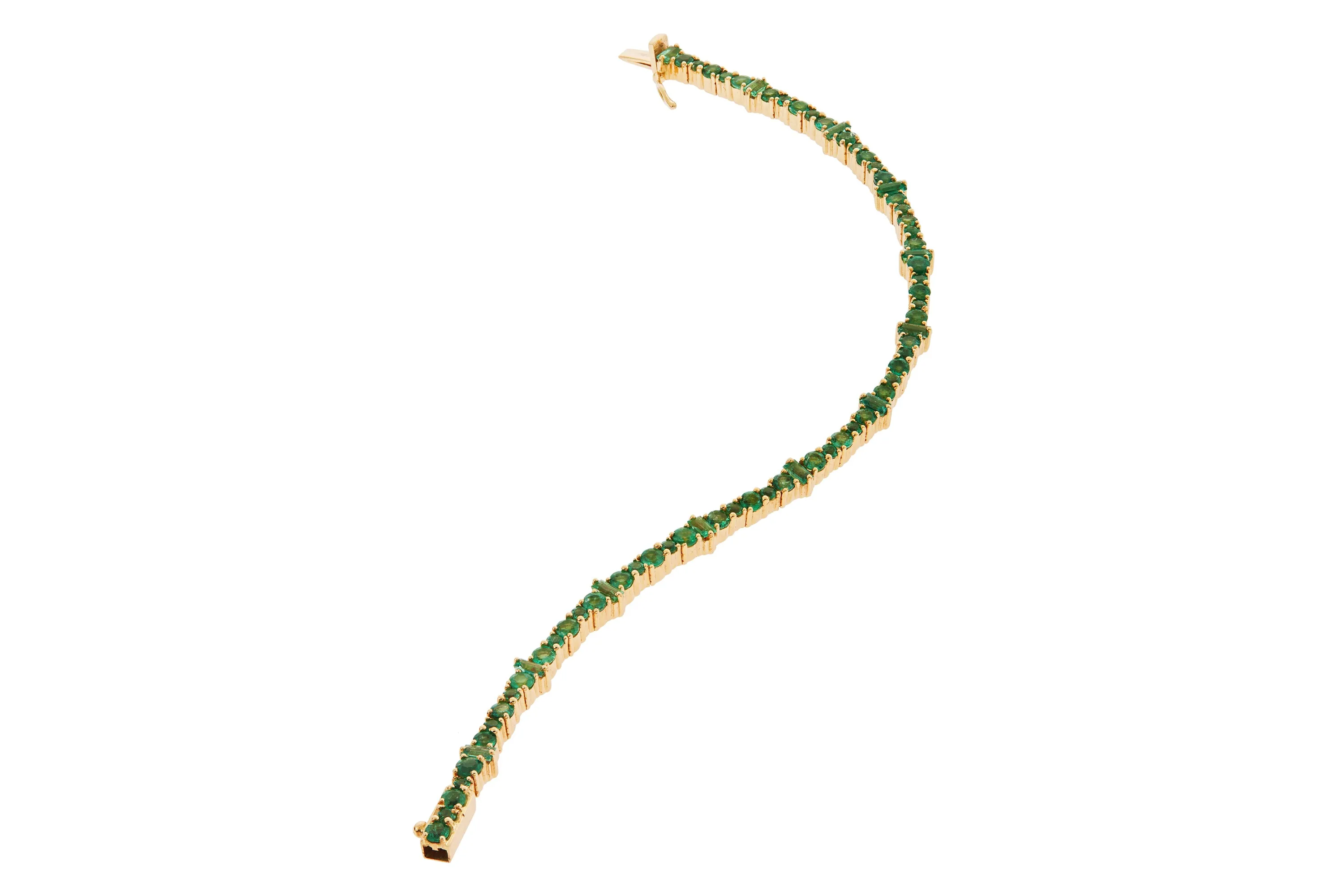 Emerald Rivulet Spread Bracelet