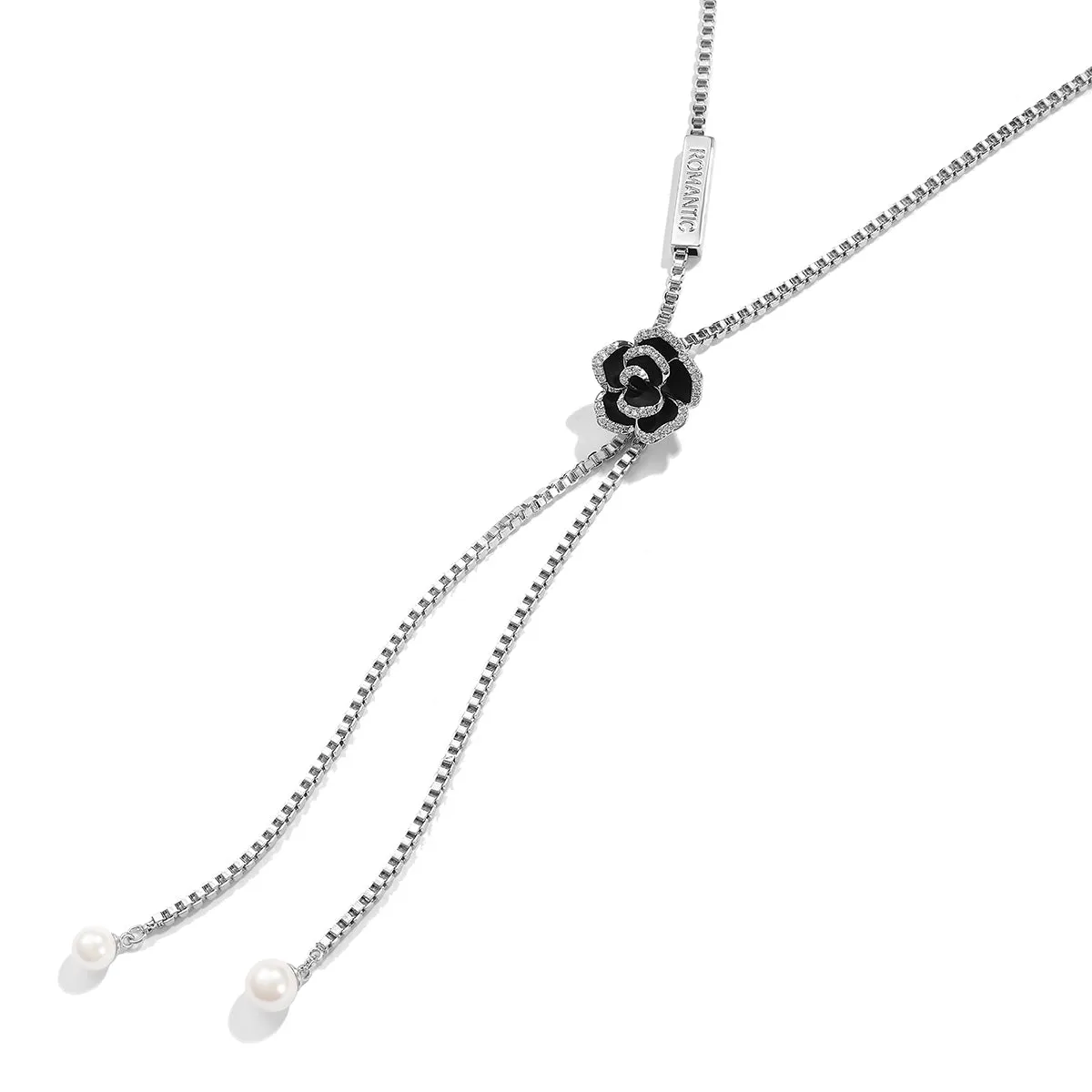 Evergreen Camellia Silver Necklace