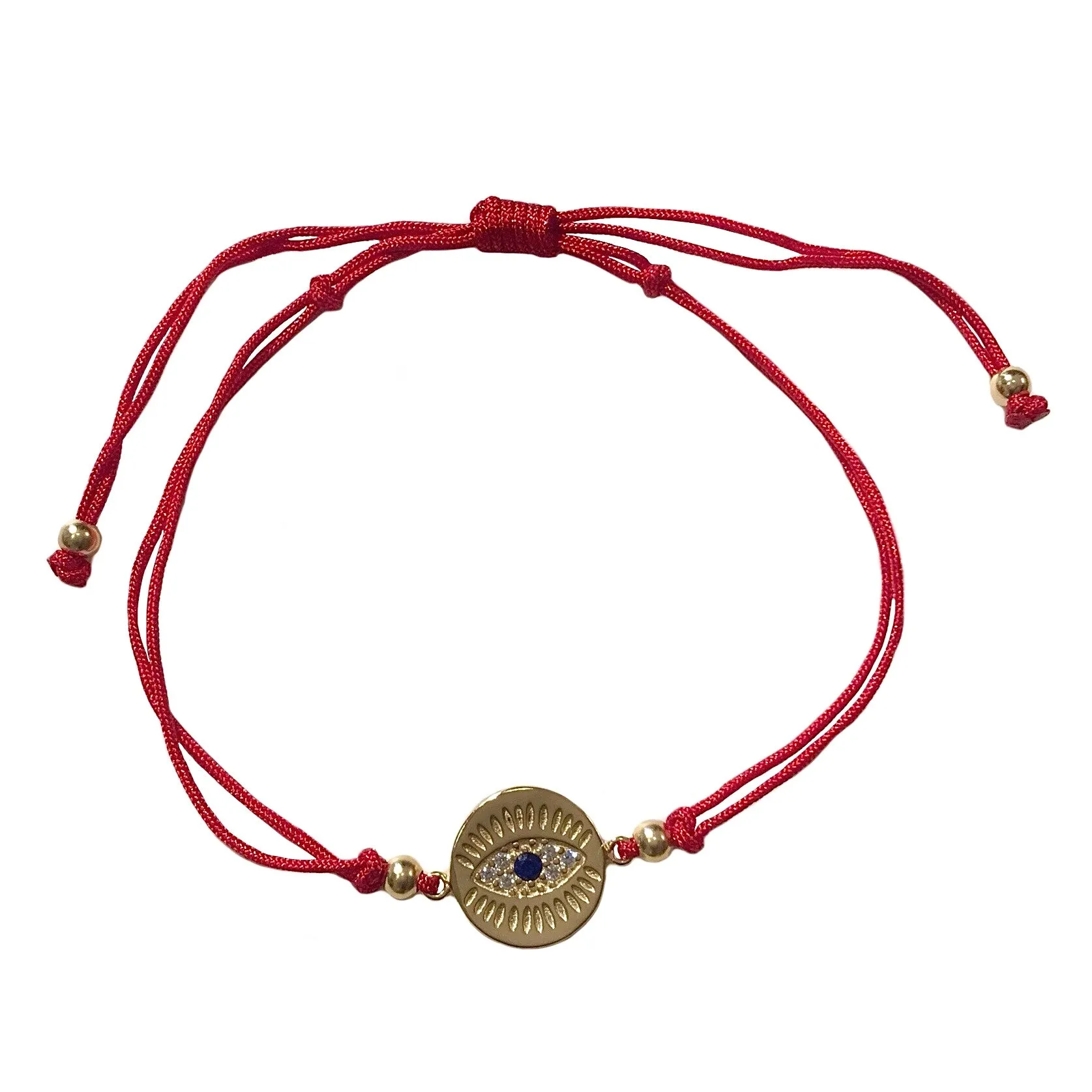 Evil Eye Disc Thread Bracelet