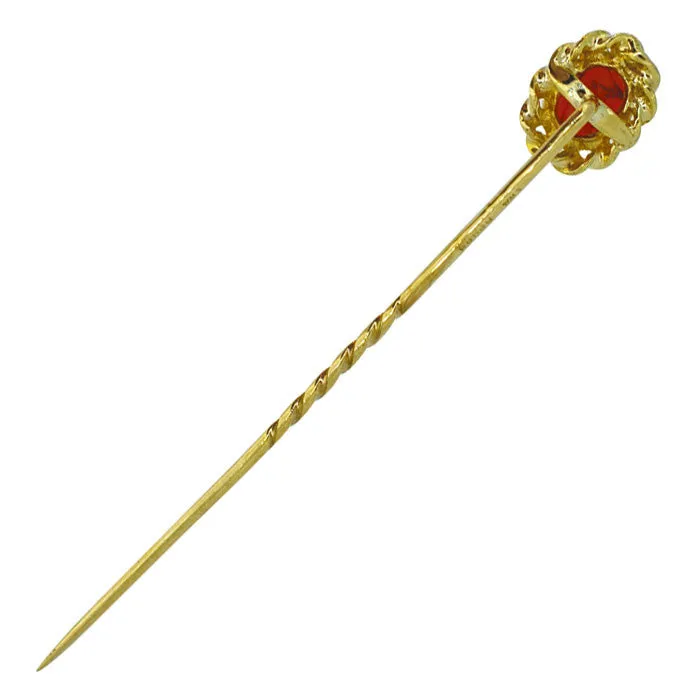 Fire Opal Tie Pin