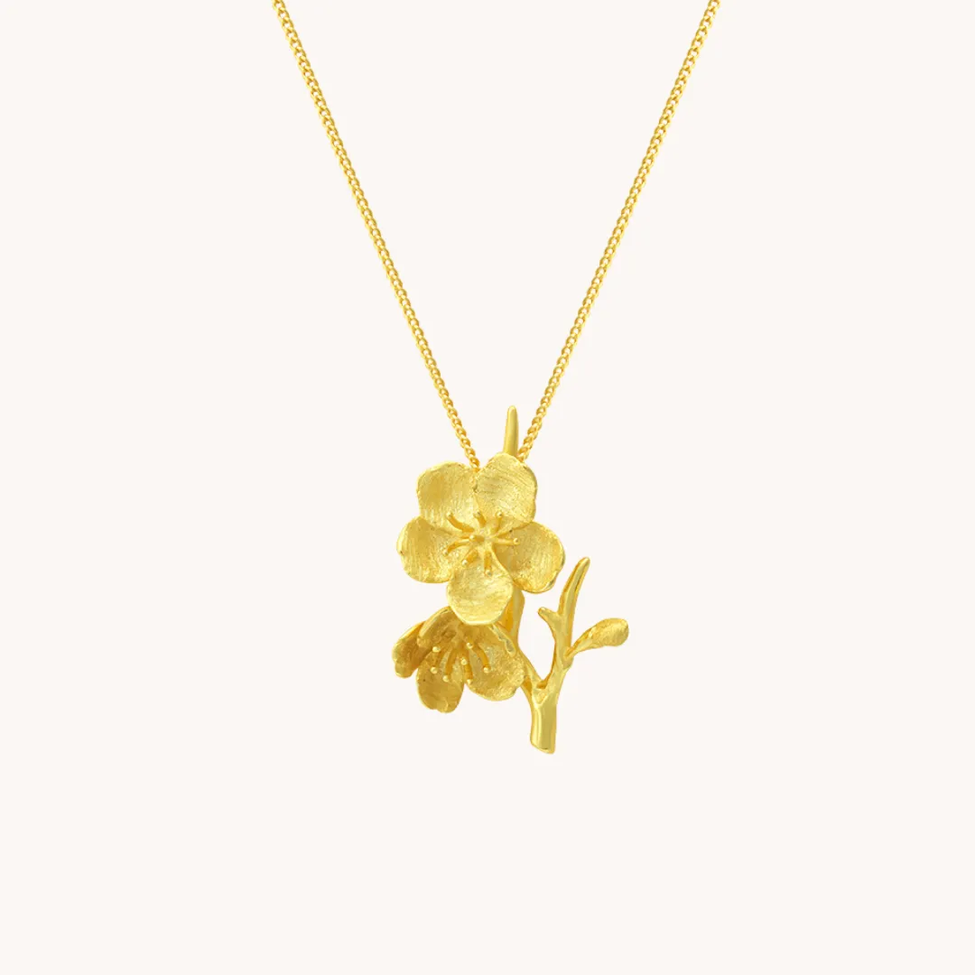 Flower Bunch Gold Pendant with chain W.