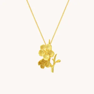 Flower Bunch Gold Pendant with chain W.