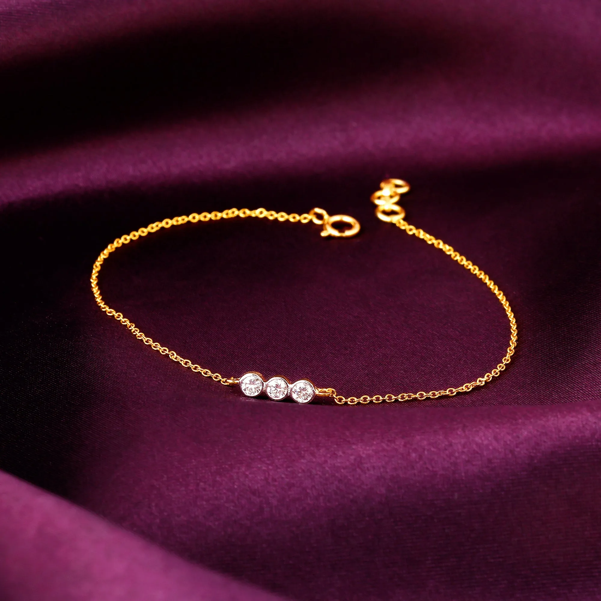 Gold Classic Glamour Diamond Bracelet