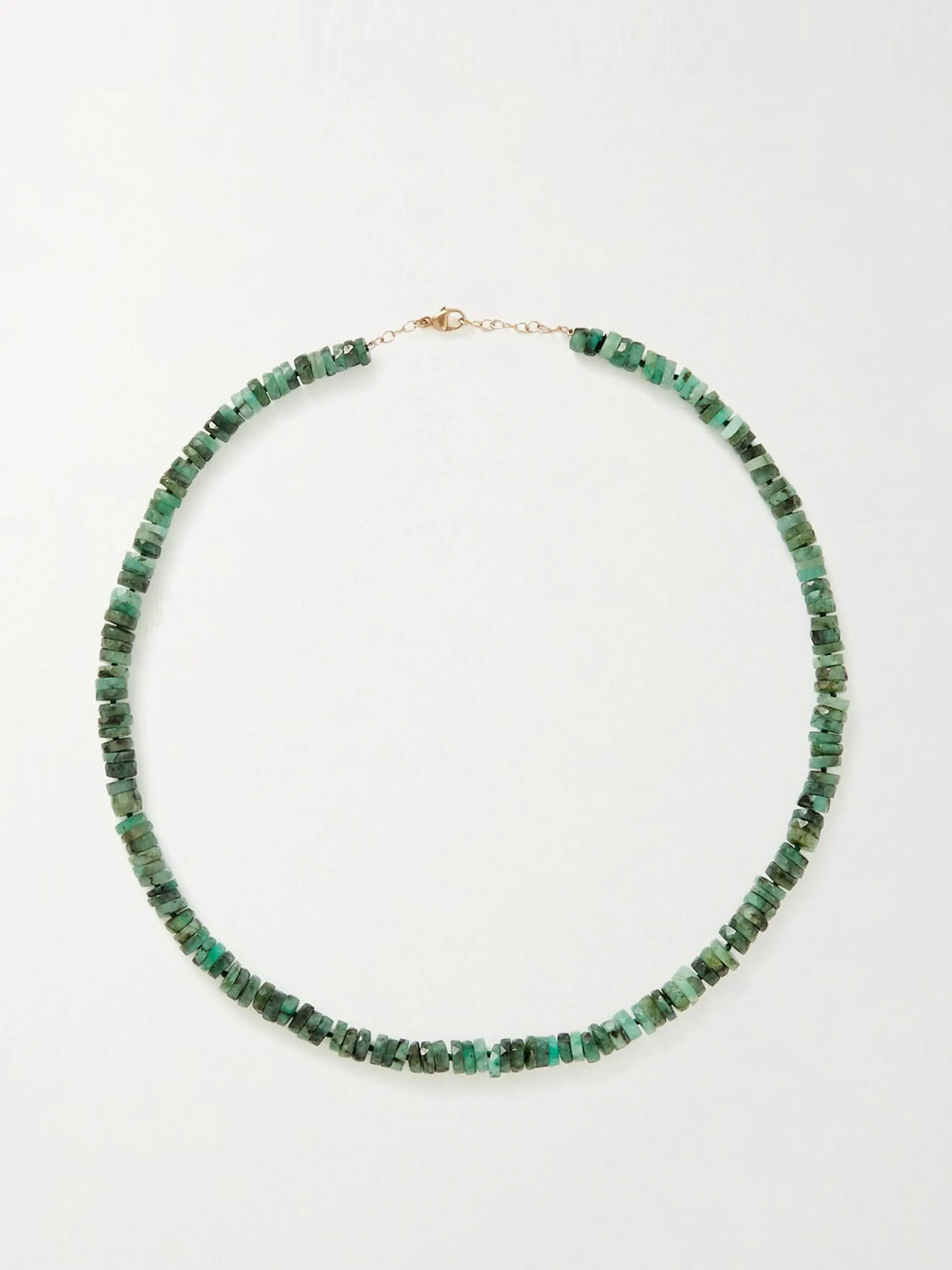 Gold emerald necklace