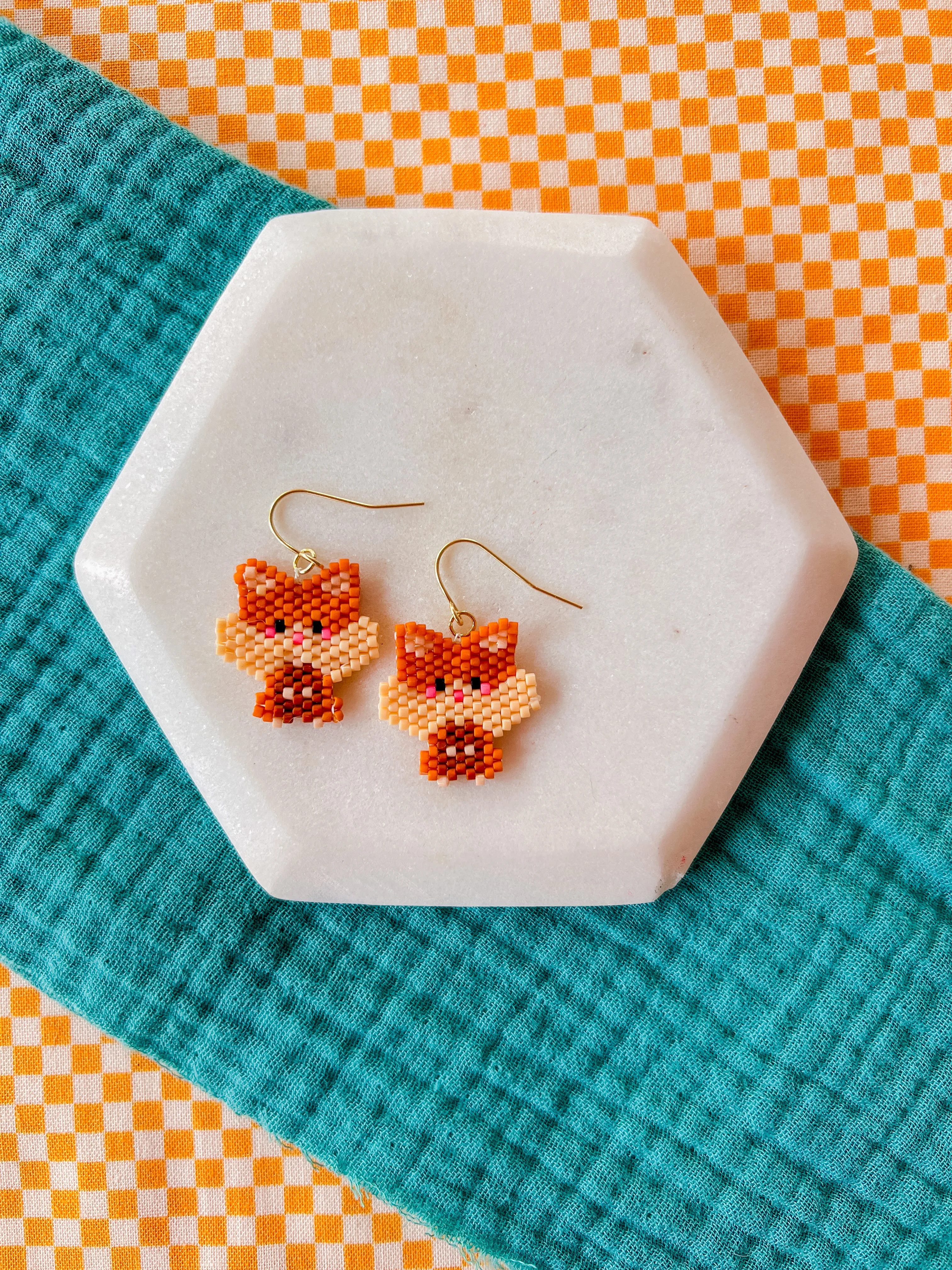 Hammy the Hamster | Beaded Earrings