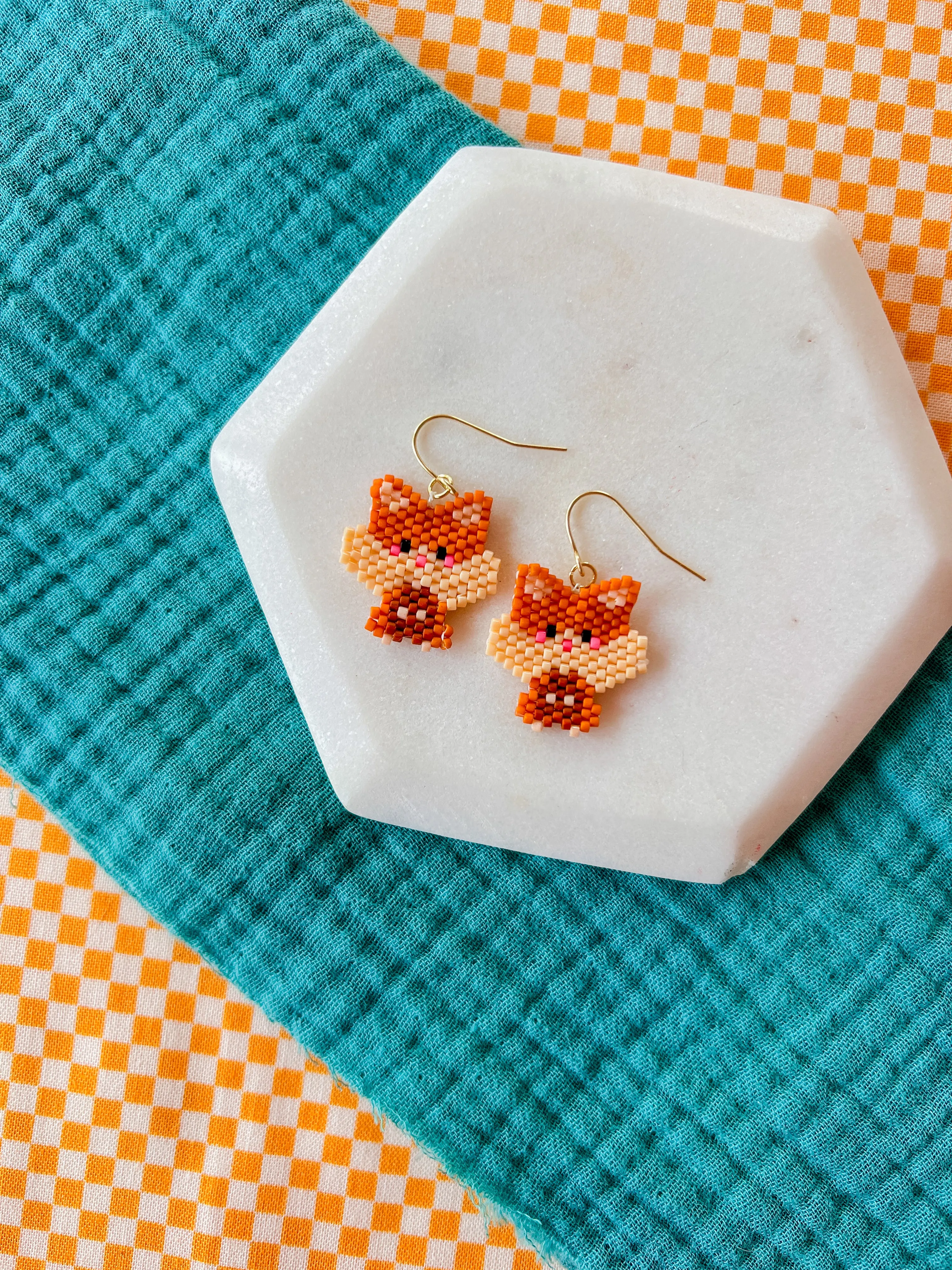 Hammy the Hamster | Beaded Earrings