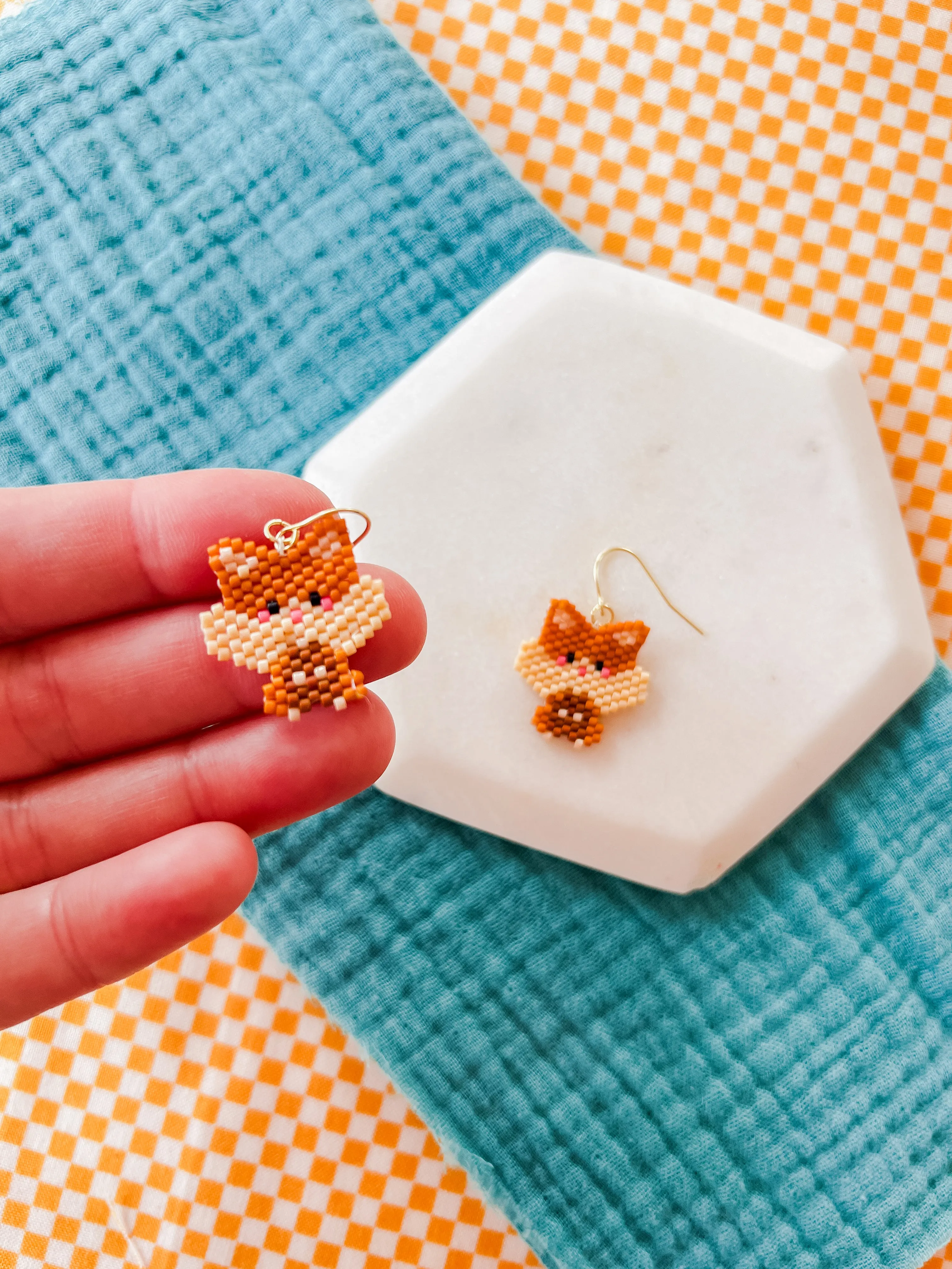 Hammy the Hamster | Beaded Earrings