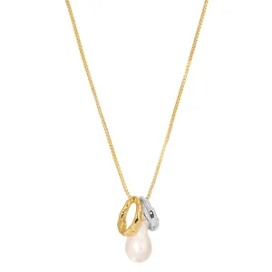 Hanna Mixed Metal Pearl Charm Necklace