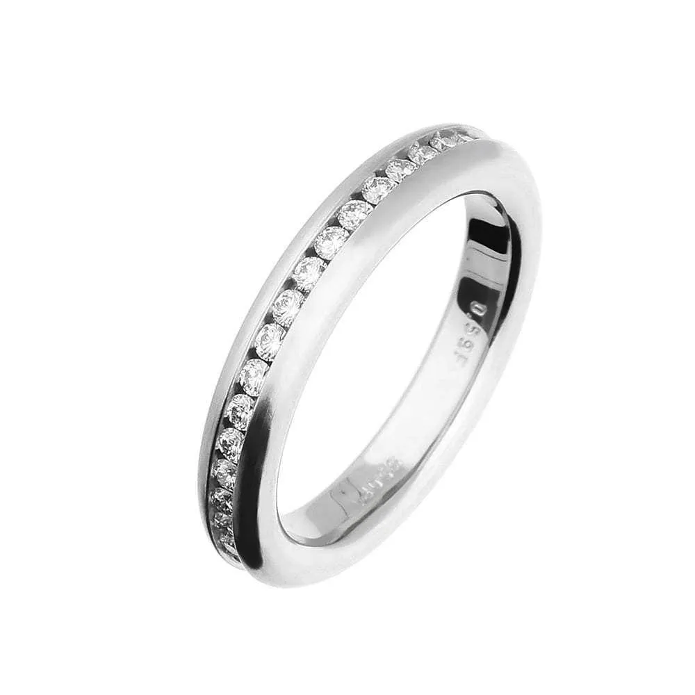 Henrich and Denzel heavy platinum and brilliant cut diamond set full Eternity band 0.59ct