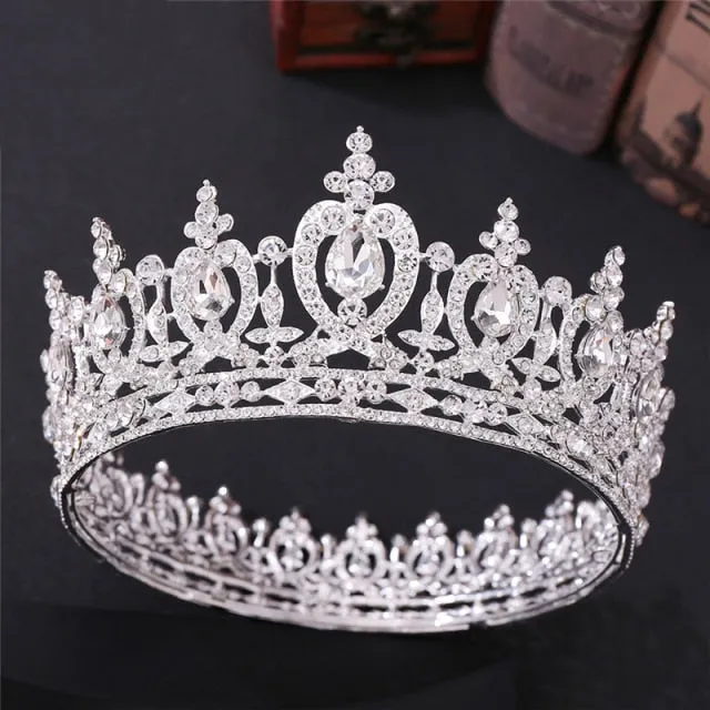 Imperial Queen Bridal Crown or Quinceañera Diadem Head Piece