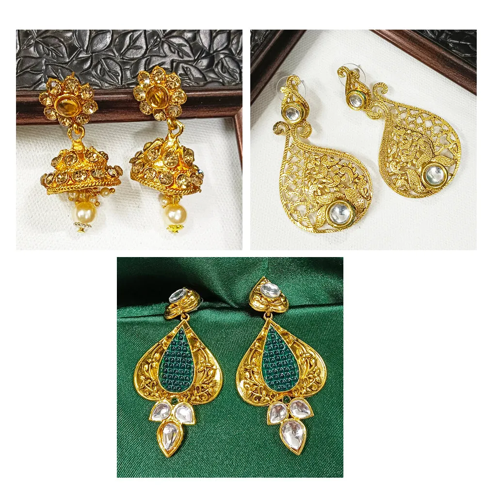 JewelMaze Set of 3 Earrings Combo