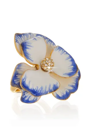 KENNETH JAY LANE Pansy Flower Ring