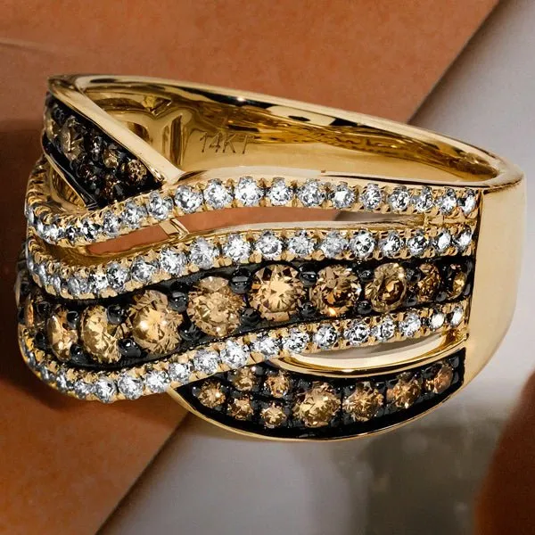 Le Vian Chocolate & Nude Diamond Contemporary Multi-Layer Ring