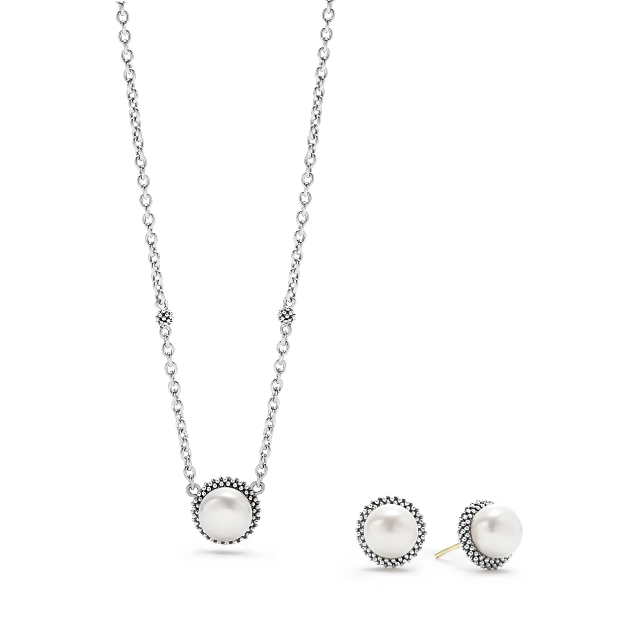 Luna Pearl Earrings and Necklace Gift Set